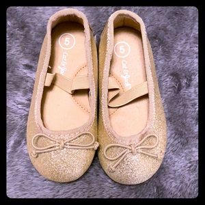 Toddler gold glitter dress shoes